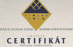 Сертификат Словацкое Золото